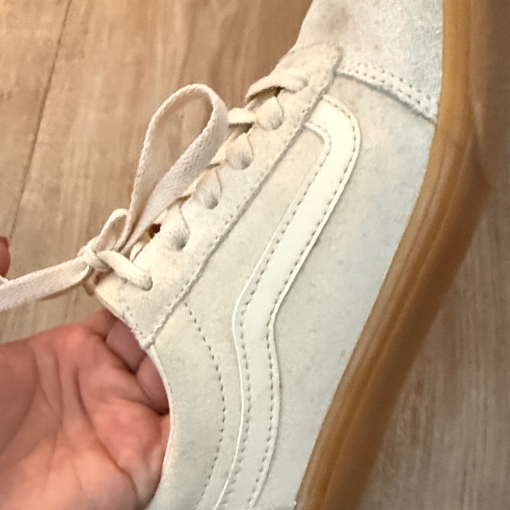 Vans Women Beige Suede Sneakers - Picture 8 of 11